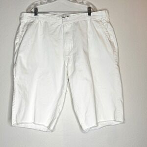 BORN FLY Anytown USA White Denim Mens Shorts 42‎ (41) Distressed Casual Vacation